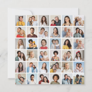 36 Photo Collage Editable Colour Greeting Card