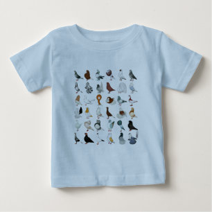 36 Pigeon Breeds Baby T-Shirt