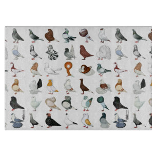 36 Pigeon Breeds Cutting Board