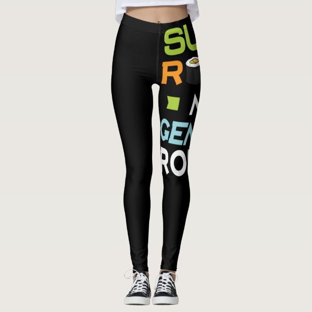 36.Sushi Rolls Not Gender Roles Leggings (Front)