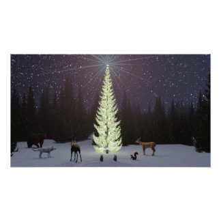 36"x24" paper poster with "O Tannenbaum" image