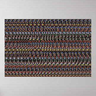 36"x24" "Soccer Star" 3D Poster by Magic Eye®