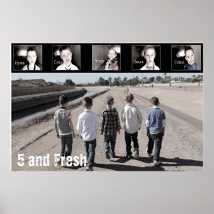 36" x 24" Five and Fresh Poster-Walking Poster