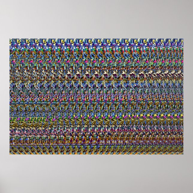 36" x 24" "Invisible" 3D Poster by Magic Eye® (Front)