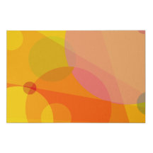 36" x 24" Orange Circles Abstract Art