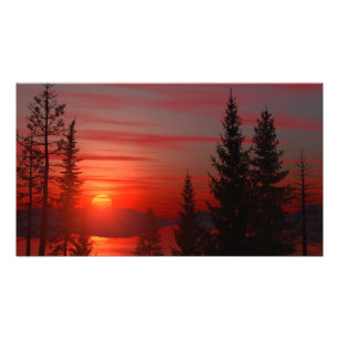 36" x 24" Paper Poster with "Rising Sun" image