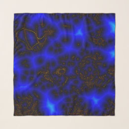 36" x 36" Chiffon Scarf Blue Lightning