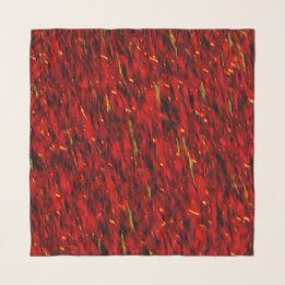 36" x 36" Square Chiffon Scarf, Red Curtain Scarf