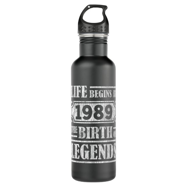 36 Year Old 1989 Birth Of Legend 36th Birthday 710 Ml Water Bottle (Front)