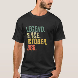 36 Years Old Legend Since October 1986 36th Birthd T-Shirt