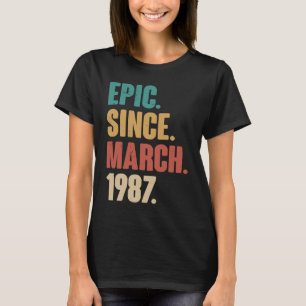 36 Years Old Vintage 1987 Birthday 36th Decoration T-Shirt