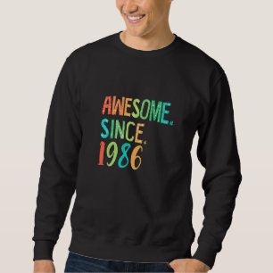 36 Yrs Old Girl Heart Floral Decor Awesome Since Sweatshirt