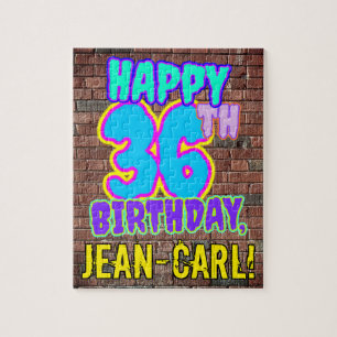 36th Birthday ~ Fun, Urban Graffiti Inspired Look Jigsaw Puzzle