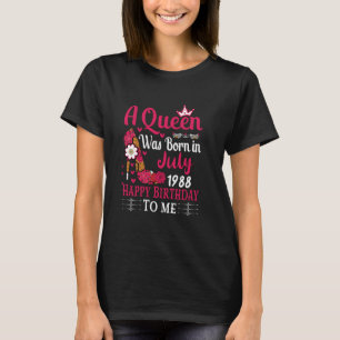 36th Birthday High Heel A Queen Was Born In July 1 T-Shirt