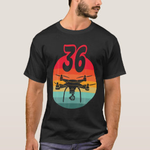 36Th Birthday I Retro Remote Control Drones With C T-Shirt