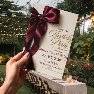 36th birthday invitation women