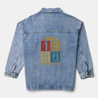 36th Birthday June 1986 Born In 1986 36 Yrs Old Bd Denim Jacket