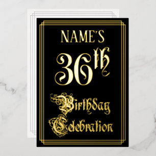 36th Birthday Party — Fancy Script & Custom Name