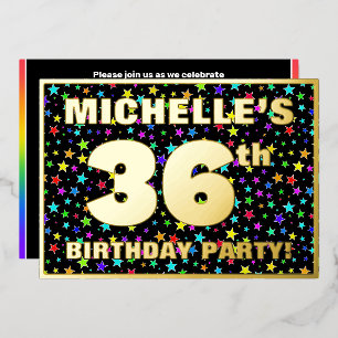 36th Birthday Party — Fun, Colourful Stars Pattern