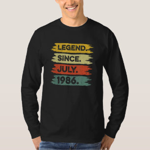 36th Birthday Retro Vintage Legend Since July 1986 T-Shirt