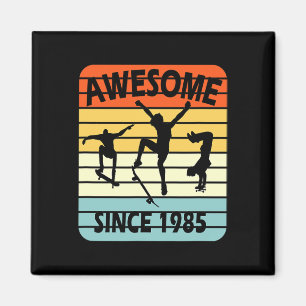 36th Birthday Skateboarding Boy Awesome Since 1985 Magnet