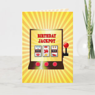 36th birthday slot machine card
