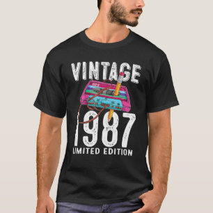 36th Birthday Vintage Cassette Tape Pencil 1987 36 T-Shirt