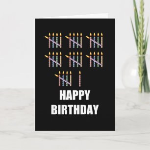 36th Birthday with Candles Card