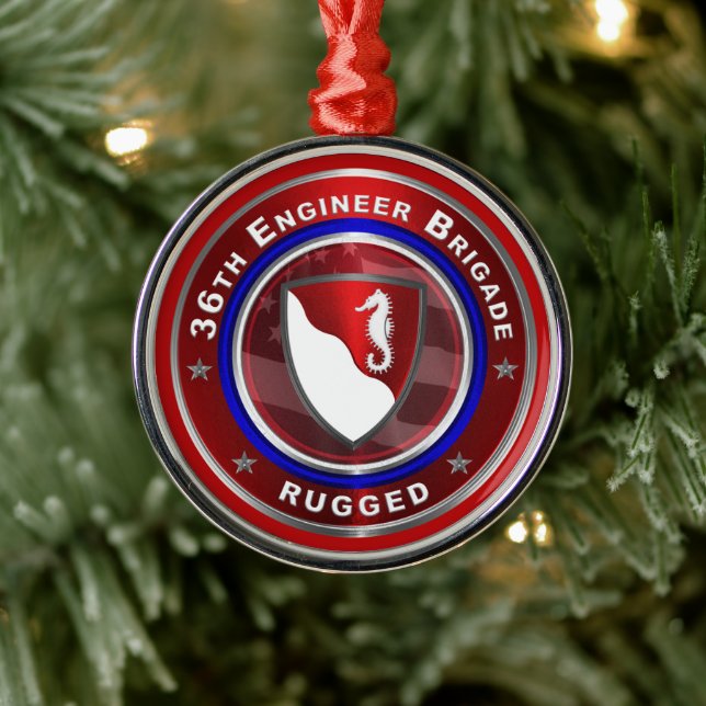 36th ENGINEER BRIGADE Christmas   Metal Tree Decoration (Tree)