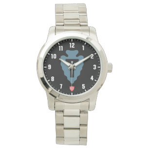 36th Infantry Division Silver Stainless Steel Watch
