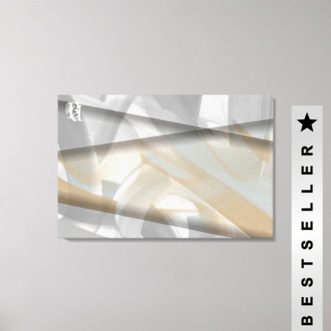 36x24" Sandy Tornado Trend Abstract Art Beige Canvas Print (Creator Uploaded)