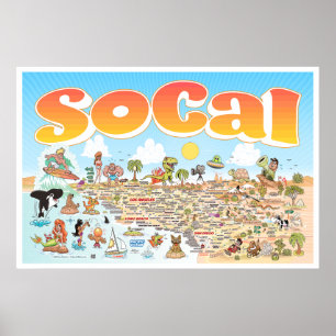36X24 Southern California Poster