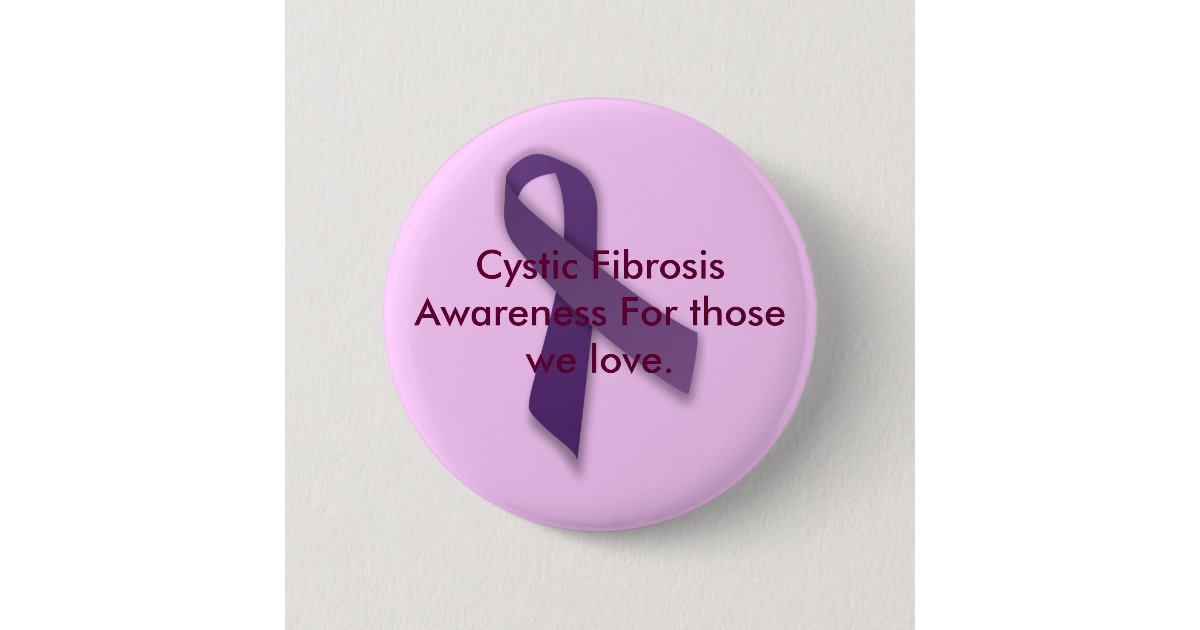 370px Purple Ribbon Svg Cystic Fibrosis Awaren 6 Cm Round Badge Zazzle Co Uk