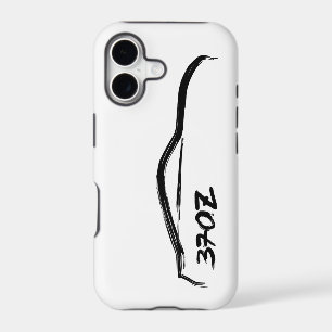 370z Black Silhouette Logo with white background