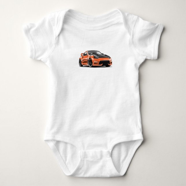 370z drawing  baby bodysuit (Front)