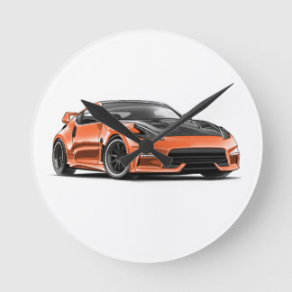 370z drawing for jdm car enthusiasts round clock