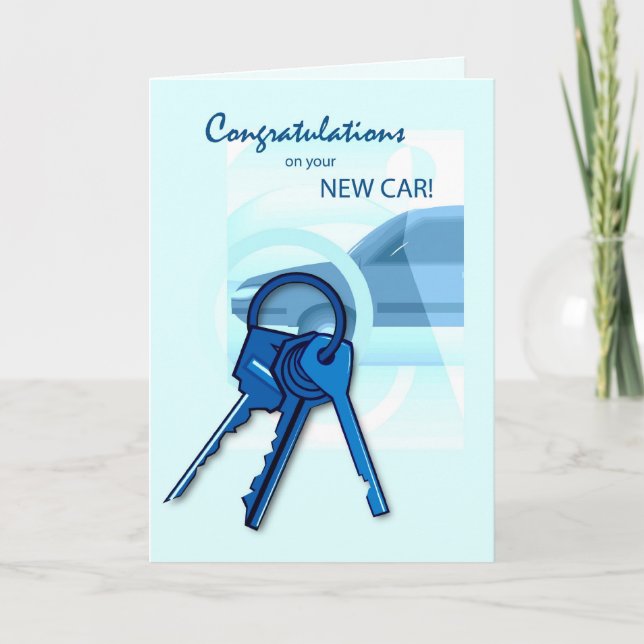 3717 Congratulations on New Car Card (Front)
