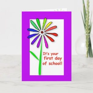 3722 First Day of School Flower Card