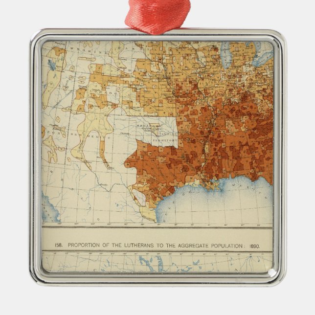 37 Baptists, Lutherans 1890 Metal Tree Decoration (Front)