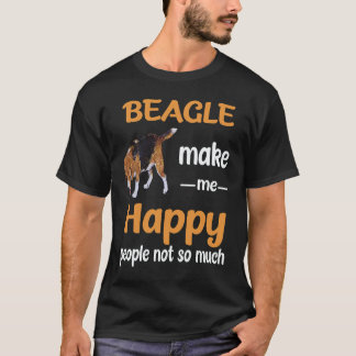 37 Beagle Make Me Happy People Not So Much Beagle T-Shirt