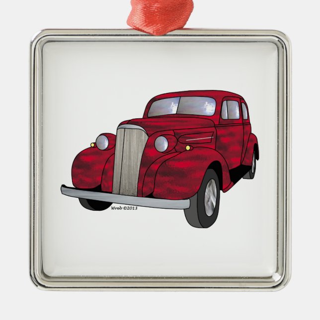 37 Chevrolet 2 Door Sedan Metal Tree Decoration (Front)