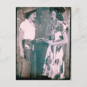 37 Cowgirl Vintage Postcard Reproduction