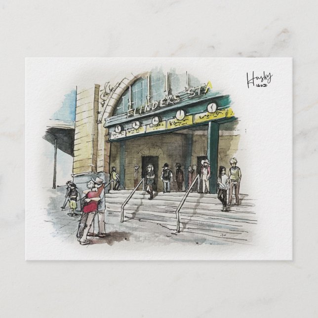 37 : Flinders street station Postcard (Front)