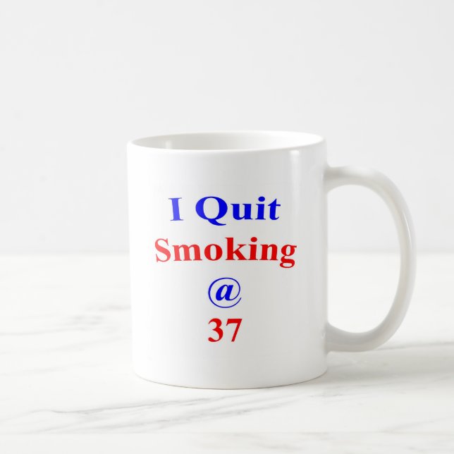 37 I Quit Smoking Coffee Mug (Right)