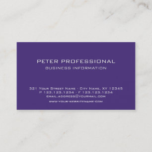 37 Modern Professional Business Card violet colour