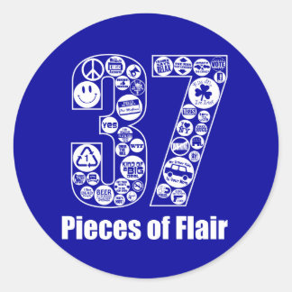 37 Pieces of Flair Classic Round Sticker