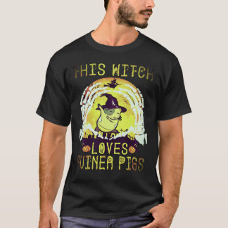 37 This Witch Loves Guinea Pigs Halloween T-Shirt