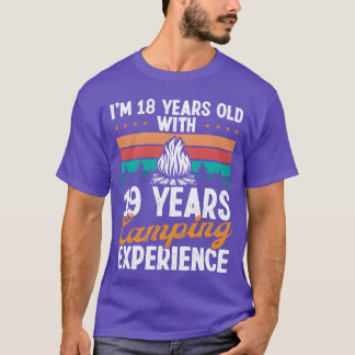 37 Year Old Camper Mountains Camping 37 Birthday r T-Shirt