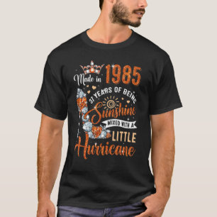 37 Year Old Made In 1985 Birthday Queen Diamond He T-Shirt