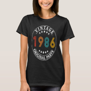 37 Year Old Retro Vintage 1986 37th Birthday 1 T-Shirt